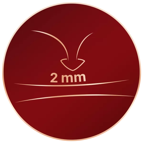 Độ dày chỉ 2mm