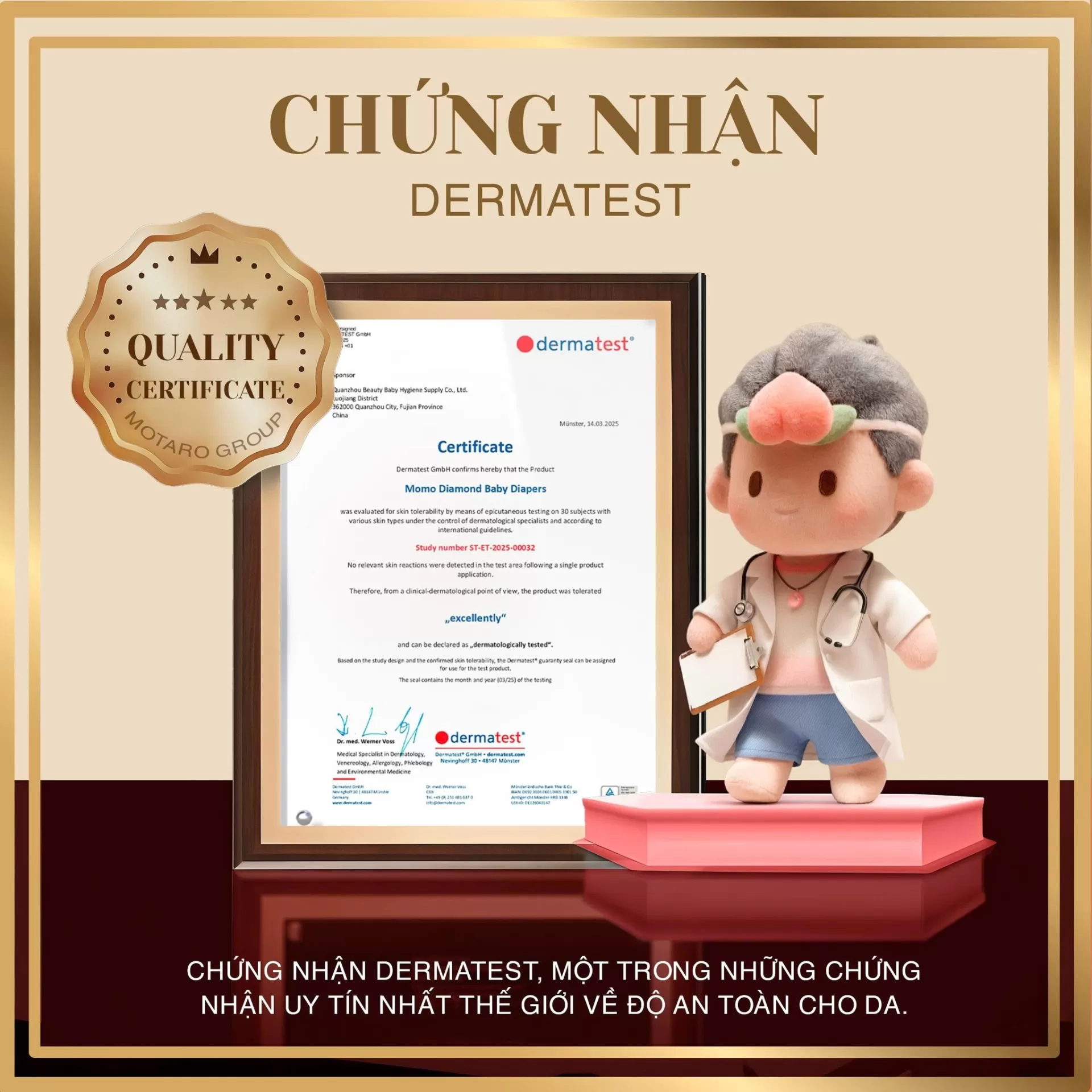 CHỨNG NHẬN DERMATEST CẤP EXCELLENT LÀ GÌ? VÌ SAO MOTARO TỰ HÀO KHI CÓ CÁC SẢN PHẨM ĐẠT CHỨNG NHẬN CAO NHẤT TỪ DERMATEST VỀ TÍNH AN TOÀN