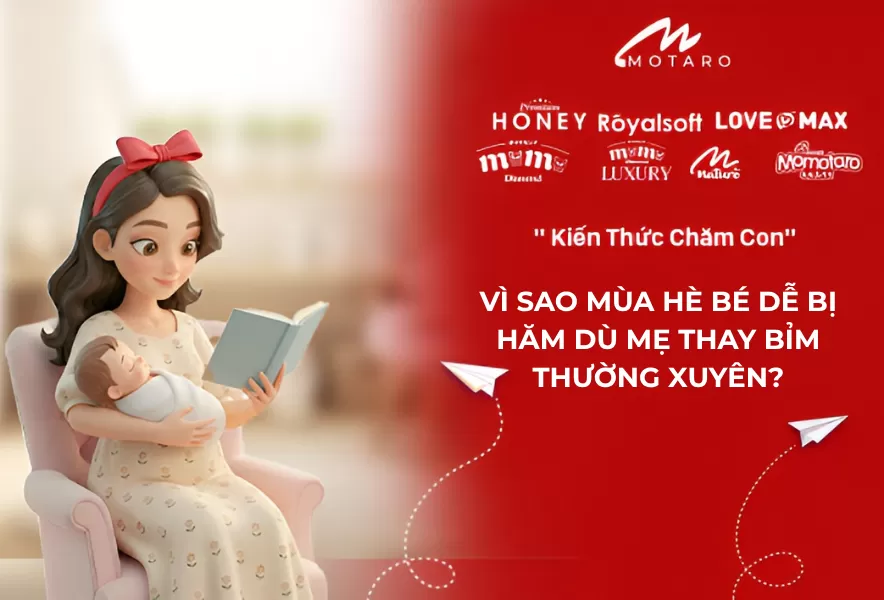 VÌ SAO MÙA HÈ BÉ DỄ BỊ HĂM DÙ MẸ THAY BỈM THƯỜNG XUYÊN?