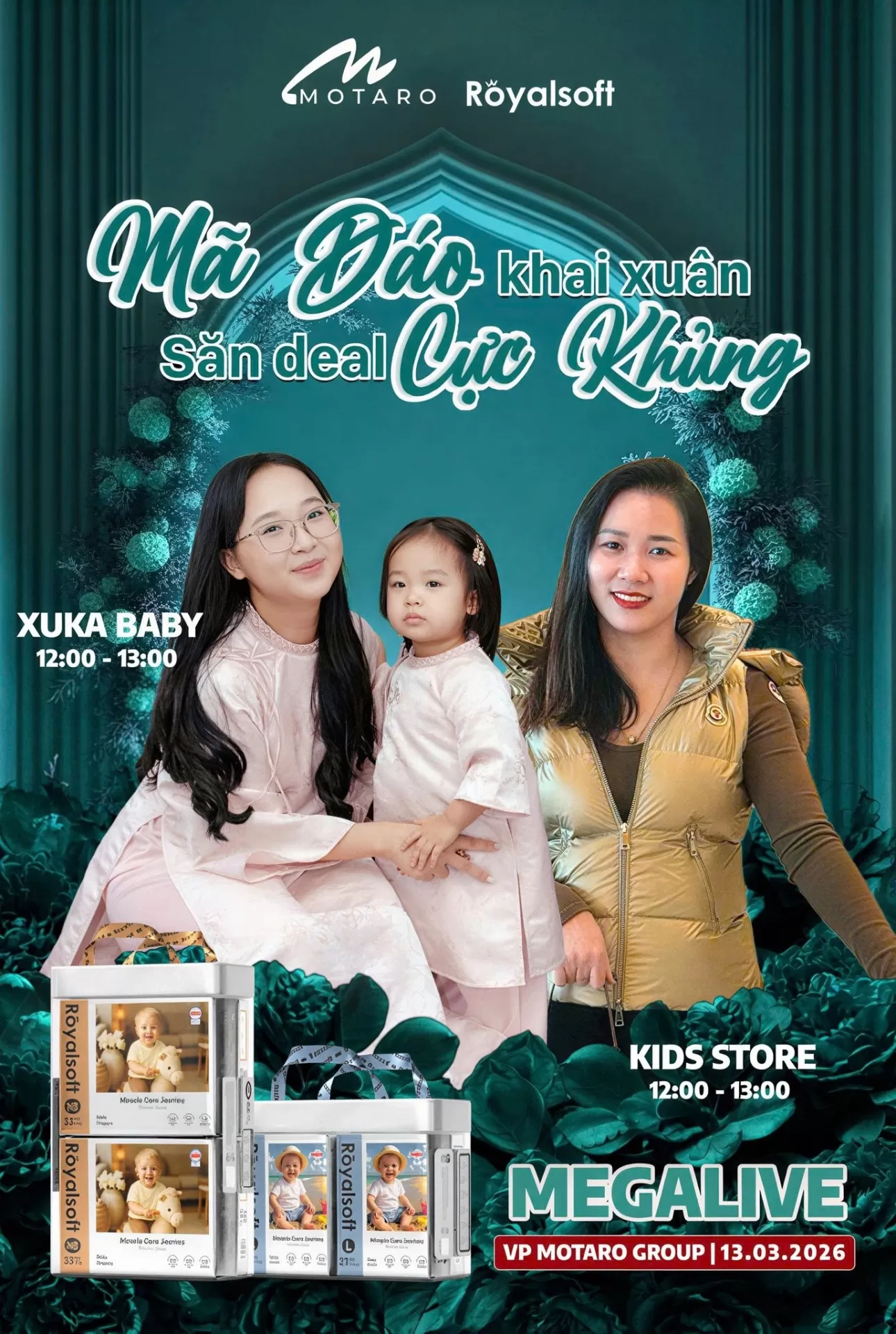 MEGALIVE ROYALSOFT 13/03 – ĐẠI TIỆC CHĂM SÓC DA BÉ