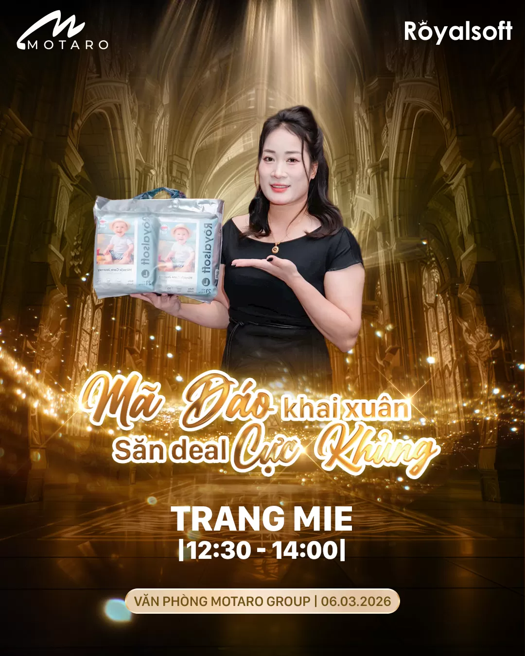MEGALIVE ROYALSOFT x TRANG MIE: DEAL CỰC KHỦNG ĐANG CHỜ BA MẸ!