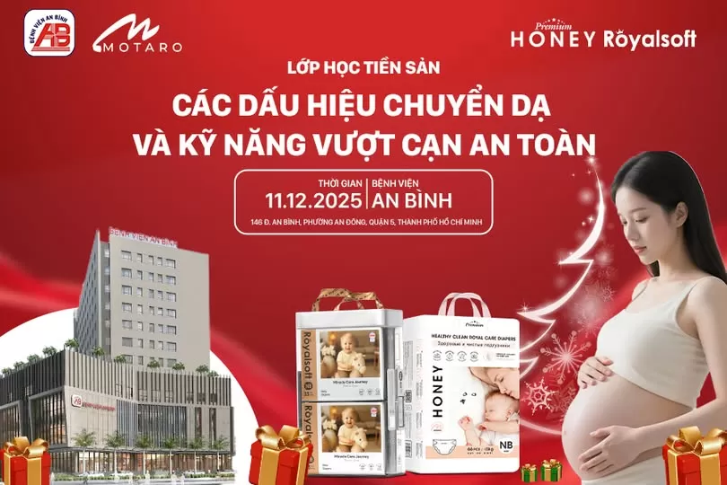BỆNH VIỆN AN BÌNH TỔ CHỨC LỚP HỌC TIỀN SẢN 11.12.2025 – TRANG BỊ KỸ NĂNG VƯỢT CẠN AN TOÀN CHO MẸ BẦU
