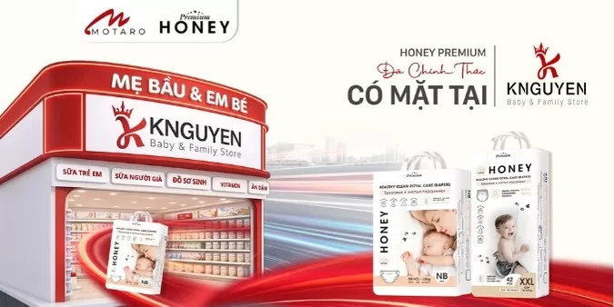 HONEY PREMIUM CHÍNH THỨC CÓ MẶT TẠI HỆ THỐNG KNGUYEN – MỞ RỘNG ĐIỂM CHẠM, GẦN HƠN VỚI MẸ & BÉ